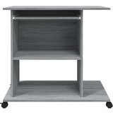 vidaXL Računalniška miza siva sonoma 80x50x75 cm konstruiran les | Shoptok.si