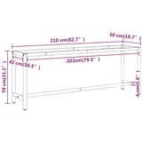  Okvir za radni stol mat crni i mat crveni 210x50x79 cm metalni | shoptok.hr