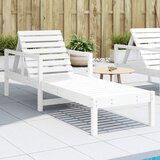 Maison Chic Ležalnik - Sončna ležalnik bel 199,5x62x55 cm trdna borovina, (22043041) | Shoptok.si