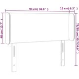  Uzglavlje s ušima tamnoplavo 93x16x78/88 cm baršunasto | shoptok.hr