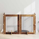  Vrata za pse s postoljem 4 pcs Staro drvo 80 x 100 cm | shoptok.hr