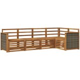  Sekcijska garnitura 4 pcs Prirodna Čvrsto drvo akacije | shoptok.hr