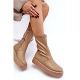 Kesi Women's platform shoes Beige eco-leather Algedi