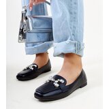 Gemre Black moccasins with zircon buckle Mali | Shoptok.si