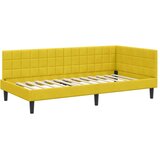  Kutni okvir kreveta s uzglavljem Žuta 90 cm x 200 cm Baršun | shoptok.hr