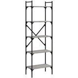  Regal za knjige 5 razina siva boja hrasta 56x31,5x174 cm drveni | shoptok.hr