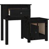  Noćni ormarići 2 kom crni 79,5x38x65,5 cm od masivne borovine | Eponuda.ba