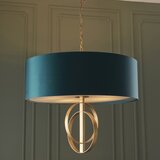  Endon 95219 - Luster na lancu 5xE27/10W/230V prečnik 70 cm plava/mesing | Eponuda.com