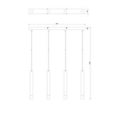 Zuma line P241125804BL - Viseći luster na sajli VELIC 4xG9/5W/230V crna | Eponuda.com