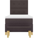 Box Spring Postelja z Blazino in Klopjo Temno Rjava 100x200 cm Tkanina, (22049448) | Shoptok.si