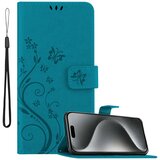 Cadorabo Ohišje, združljivo z Apple iPhone 15 PRO MAX in klasična rožnata zlata - Zaščitni ovitek v cvetličnem dizajnu z magnetnim zapiranjem, stoječo funkcijo in režami za kartice, (20860529) | Shoptok.si