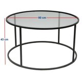 Hanah home Sto za dnevnu sobu Startis 80 Black Fume