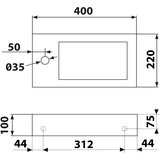 Sapho Crni kameni umivaonik za WC 40x22 cm Blok – | shoptok.hr