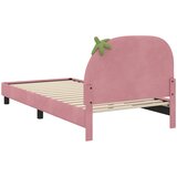  za djecu s uzglavljem Ružičasta 90 x 190 cm Baršun | shoptok.hr