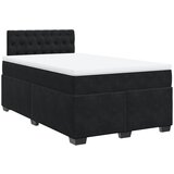Maison Chic Box spring postelja - Vzmetna postelja z vzmetnico črna 120x190 cm žamet SL4313, (21888839) | Shoptok.si