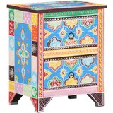  Ručno obojeni noćni ormarić 40 x 30 x 50 cm masivno drvo manga | shoptok.hr