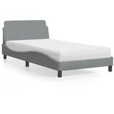 vidaXL Krevet s madracem svjetlosivi 100x200 cm od tkanine Cijene