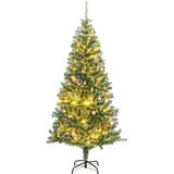 vidaXL Umetna novoletna jelka 300 LED diod, bunkice in sneg 180 cm | Shoptok.si