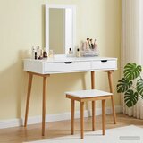  Set toaletnog stolića FAUSKE 3 kom. Bijela 100 x 50 x 143 cm | shoptok.hr