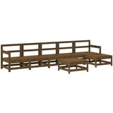  The Living Store Vrtna sedežna garnitura 7-delna medeno rjava trdna borovina - Vrtna Sedežna Garnitura, (21461514) | Shoptok.si