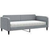  Dnevni krevet s madracem svjetlosivi 90 x 200 cm od tkanine | shoptok.hr