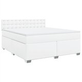 Maison Chic Box spring postelja - Vzmetna postelja z vzmetnico bela 180x200 cm umetno usnje SL17431, (21895166) | Shoptok.si