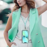 Swing privjesak za telefon podesive duljine / duljina kabela 165 cm (max 82,5 cm u omči) / rame ili vrat – svijetlo zelena | shoptok.hr