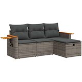 vidaXL 4-dijelni set vrtnih sofa od poliratana s jastucima sivi | shoptok.hr