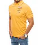 DStreet Koszulka polo z haftem żółta | Shoptok.si