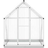  Staklenik s okvirom srebrni 169 x 114 x 202 cm aluminijski | shoptok.hr