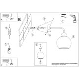  Zidna lampa ALINO 1 crna | shoptok.hr