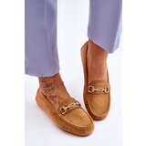 Boto Classic Suede Loafers With Embellishment Camel Amera | Shoptok.si