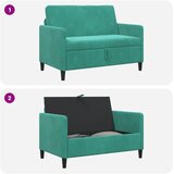 SOFA s pohranom Tirkizna 122 x 78 x 87 cm Poliester | Shoptok.si