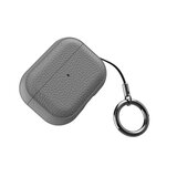 INF Združljivo ohišje iz TPU za AirPods 1/2 - tekstura usnja, odporno na udarce Grey, (5000074693) | Shoptok.si