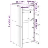  Ormar HAMAR bijeli 89 x 50 x 180 cm od masivne borovine | shoptok.hr