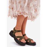 Boto Ladies platform sandals made of eco leather dark green Gevinniser | shoptok.hr