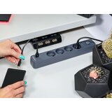 Tracer Produzni kabl 1.5m 4 uticnice sa USB I Type-C konektorom PD 20W sa prenaponskom zastitom i prekidacem grafit TRALIS47026 | Eponuda.com