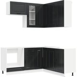  Kuhinjska jedinica KALMAR 8 kom. Crna Konstruirano drvo - Crna 80 cm | shoptok.hr