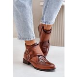Maciejka Women's Leather Boots On Heel Brown 04492-98 Cene