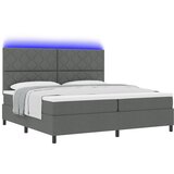 vidaXL krevet s oprugama i madracem s led-om tamnosiva 200 x 200 cm | shoptok.hr