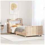 vidaXL Posteljni okvir brez vzmetnice 90x190 cm trdna borovina Cene