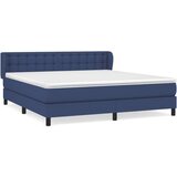  Krevet s oprugama i madracem plavi 160x200 cm od tkanine | shoptok.hr