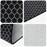  Traka za tepih ORIZ 1150 gsm Crni mrežasti uzorak - Crni dijamantni uzorak 100 x 450 cm | shoptok.hr