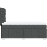 vidaXL Krevet s oprugama i madracem tamnosivi 100 x 200 cm od tkanine | shoptok.hr