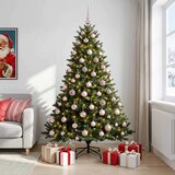  Umjetno božićno drvce s kuglicom 240 cm 300 LED lampica - Zelena 240 cm s LED-ima i ružičastim lopticama | shoptok.hr