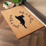 Artsy Doormats Otirač od kokosovih vlakana 60x90 cm Life Is Better With a Cat – | shoptok.hr