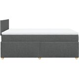  Krevet box spring s madracem tamnosivi 120 x 190 cm tkanina | shoptok.hr