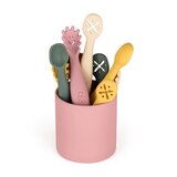 Petite&Mars Silikonske žlice za hranjenje 3 kosi 6 m+ Take&Match, Dusty Rose | Shoptok.si