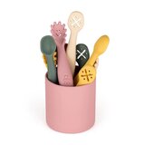Petite&Mars Silikonske žlice za trening od 3 kom 6 m+ Take&Match, Dusty Rose | shoptok.hr