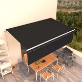 vidaXL Ročno zložljiva tenda s senčilom 5x3 m antracitna | Shoptok.si